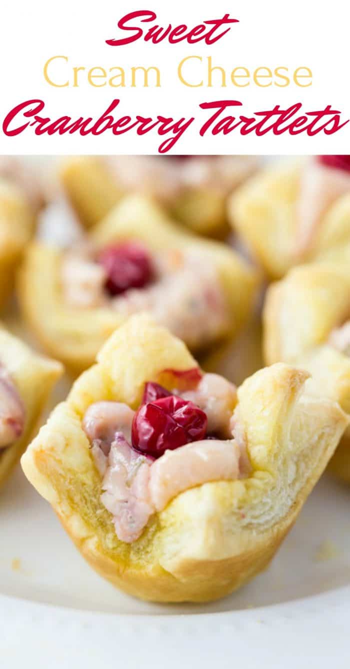 Sweet Cream Cheese Cranberry Tartlets